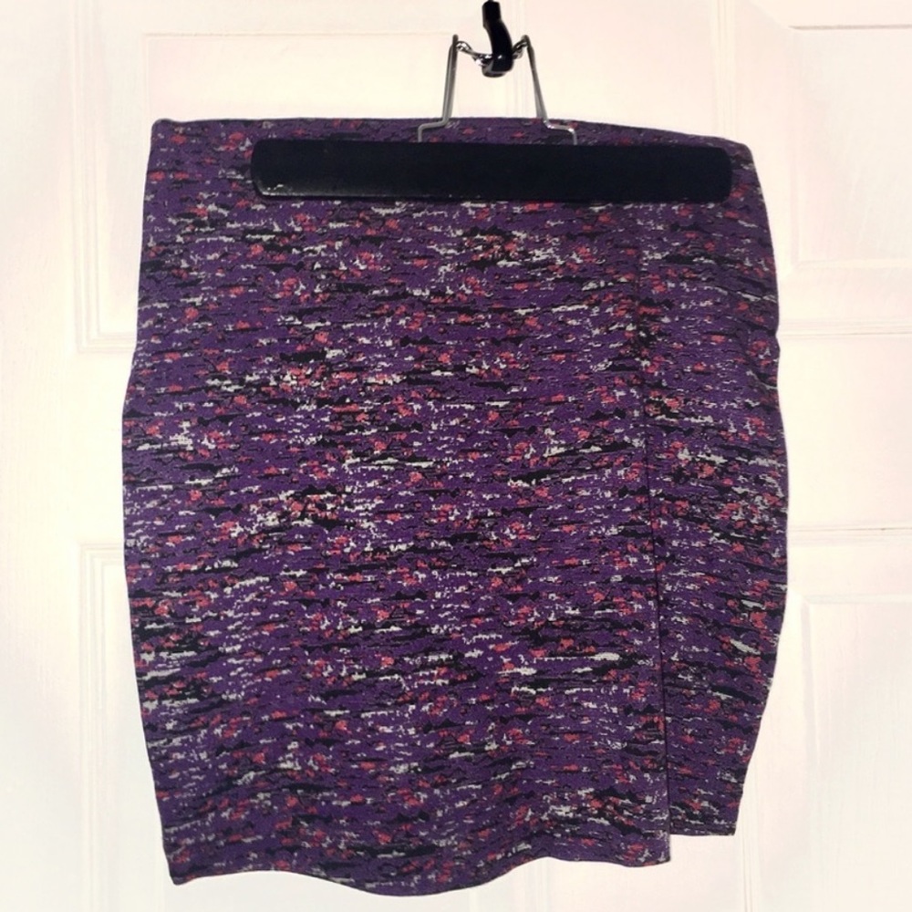 BCBGeneration Purple Multi Colored Mini Skirt XS